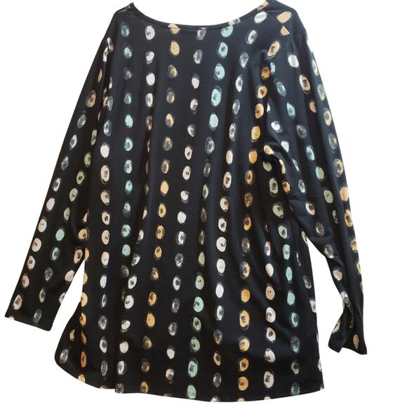 Lularoe Lynnae Shirt Womens 3XL Black High Low Scooped Neck Long Sleeve Top New - Picture 2 of 5